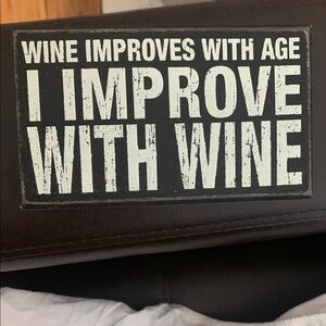 Black and White Wine Quote Sign